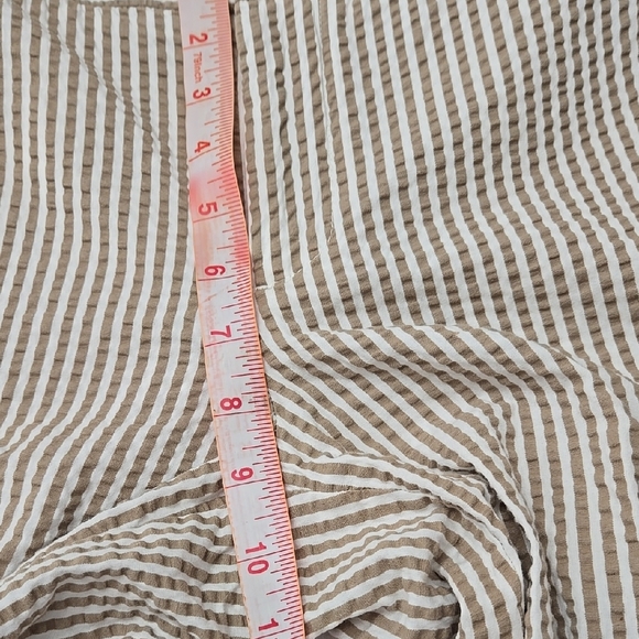 A New Day 100% Cotton Tan/White Striped Pants - Picture 7 of 11